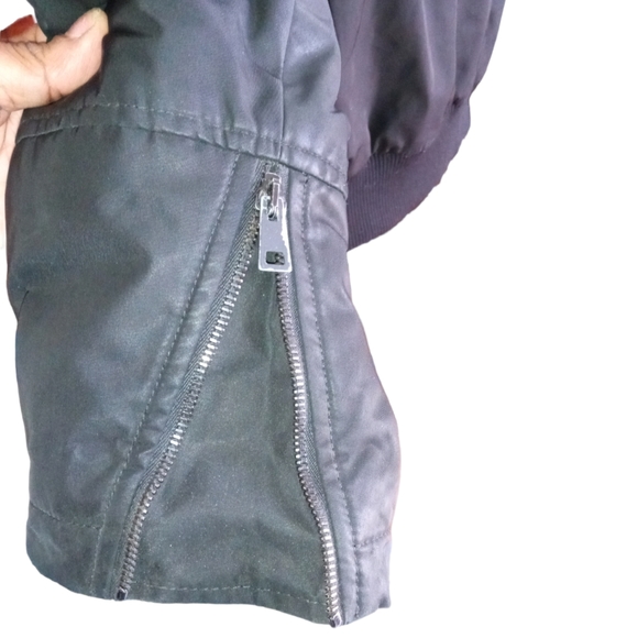 Brett Johnson Mixed Media Bomber Jacket size Large - Picture 13 of 16